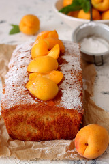 Apricot cake with fresh apricots