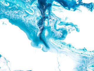 Fototapeta premium Blue creative abstract hand painted background, wallpaper, texture