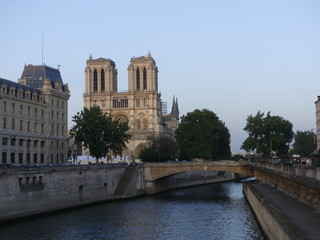 Fototapeta na wymiar Reconstruction of Notre Dame de Paris.