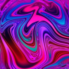 Abstract concept with neon colorful fluid art