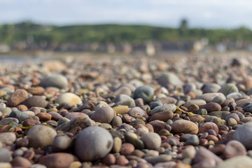 Stones on the beach Stonehaven, Scotland