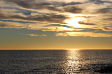 Coucher de soleil sur l'Atlantique en Vendée