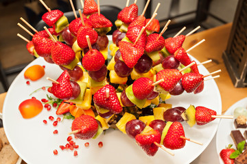Juicy and fresh Party Fruit Salad sticks for party