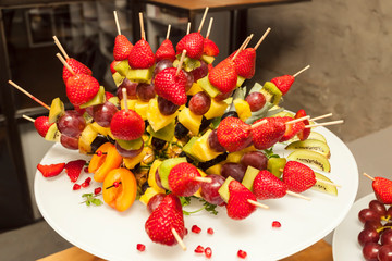 Juicy and fresh Party Fruit Salad sticks for party
