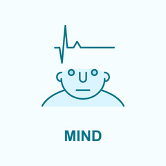 mind on head field outline icon
