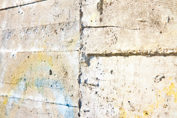 Concrete wall - You can see the footprints of the timber used for the formwork
