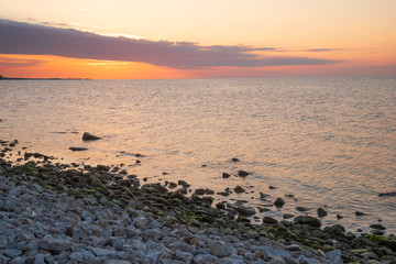 sunset over the sea