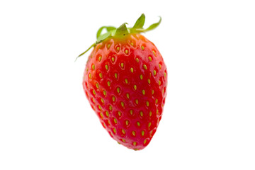Freshly picked strawberry  isolated on white background