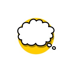 Thought cloud sign, icon, logo