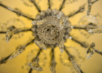 crystal chandelier seen from below