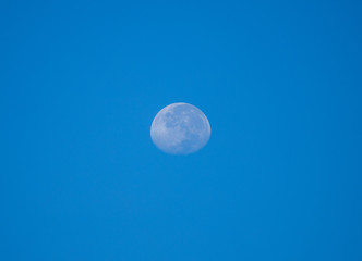 Blue sky with the moon