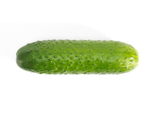 Green cucumber isolated on white background