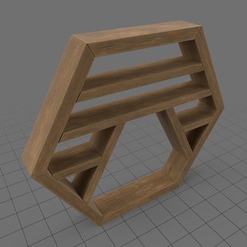 Wooden shelf unit