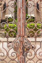 Iron Gate in Front of a Courtyard