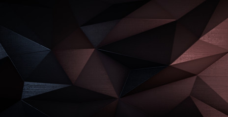 Obraz premium Abstract white futuristic polygonal shape of triangulated surface. Low poly crystal random pattern background. 3d rendering.