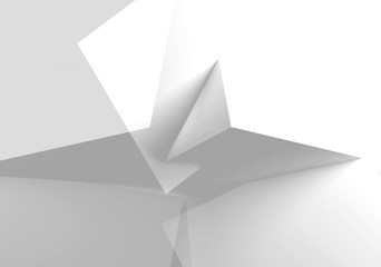 Abstract white low poly background