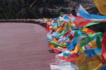 Views of the Meili Snow Mountain magic peaceful Tibetan place from Deqen