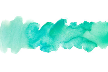 watercolor stripe background aquamarine textured line drawn by hand background for postcard, print, design, element horizontal band