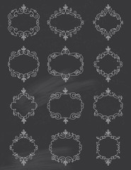 Chalkboard Swirly Leaf Frames