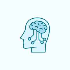 Artificial intelligence field outline icon
