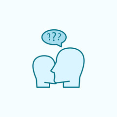 Conversation talking field outline icon