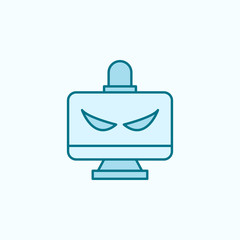 cyber hack field outline icon