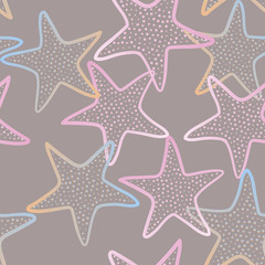 Abstract background with colorful star design elements.