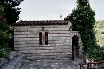 Fototapeta na wymiar Greek church in the Field