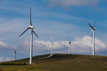 Fototapeta premium Typical windmill or aerogenerator of aeolian energy, North Portugal.
