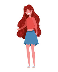 dancing woman in white background