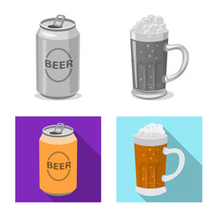 Vector illustration of pub and bar logo. Collection of pub and interior stock symbol for web.