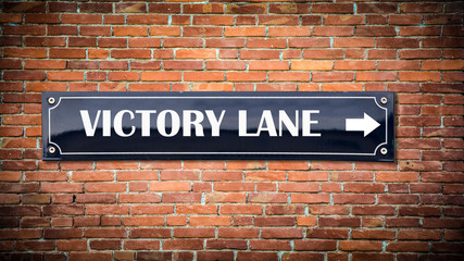 Street Sign to Victory Lane