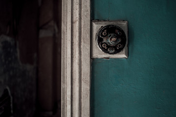 light switch in abandoned house