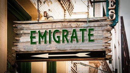 Street Sign to Emigrate