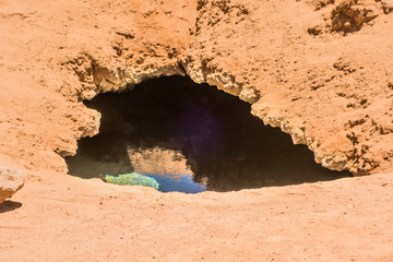 Desert mountains great crack formations earth.