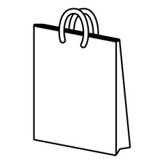 paper shopping bag on white background