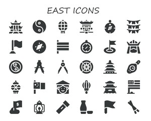 east icon set