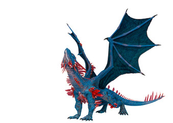 Fototapeta premium crystal dragon in white background