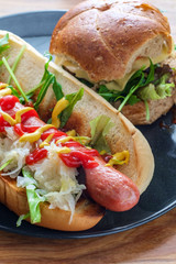 Barbecue Grilled Cheeseburger Hotdog