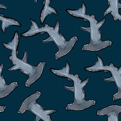 SEAMLESS PATTERN - SEAWEEDS AND UNDERWATER BACKGROUND