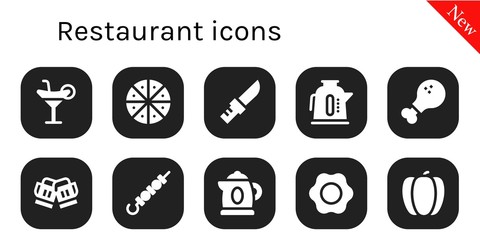 restaurant icon set