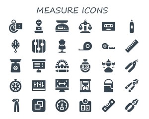 measure icon set