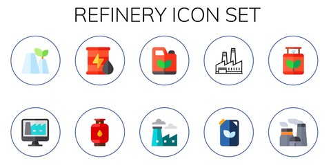 refinery icon set