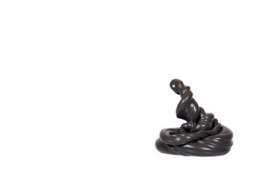 Black slime for kids, transparent funny toy.
