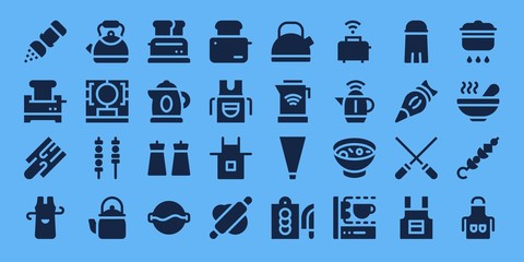 preparation icon set