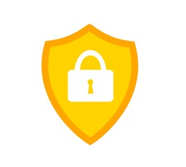 Shield sign. Protection icon. Protection emblem - security shield sign.