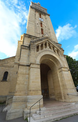 Fototapeta na wymiar Saint-Pierre-of-Montrouge is a Church built in the Ottoman era in the 14th arrondissement, Paris, France.
