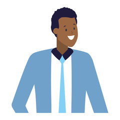 businessman character portrait on white background