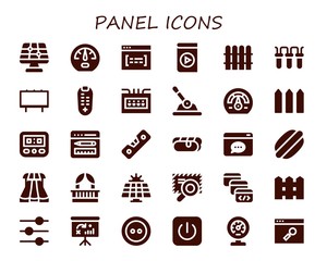 panel icon set