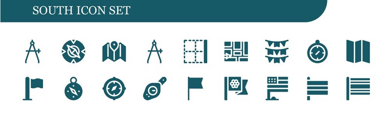 south icon set